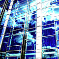 Clouds Reflecting In Skyscraper In Warsaw, Poland